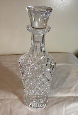 Vintage Waterford Crystal Decanter Diamond Cut 12 with Stopper