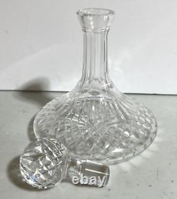 Vintage Waterford Crystal LISMORE Ships Decanter Multi Faceted Stopper 10