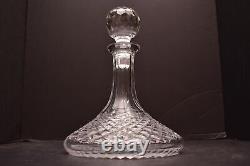 Vintage Waterford Crystal Ships Decanter W Stopper Alana Pattern 9 7/8 NICE