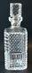 Vintage Waterford Cut Crystal Pattern Whiskey Decanter, Square Shaped Signed