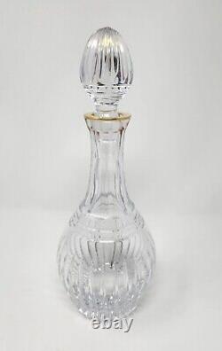 Vintage Waterford Marquis Hanover Gold Crystal Decanter & Stopper Hand Cut 12