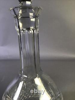 Vintage Wedgwood Crystal Cut Decanter? Thistle Pattern Scarce Signed Factory