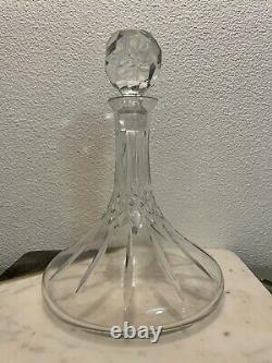 Vintage Wedgwood Cut Glass or Crystal Ship Decanter with Stopper