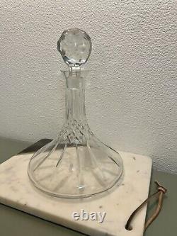 Vintage Wedgwood Cut Glass or Crystal Ship Decanter with Stopper