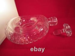 Vintage When Tyred, Scotch Clear Cut Glass Decanter & Stopper Tire Pre-War