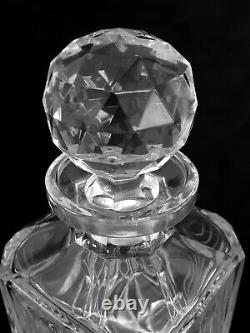 Vintage full lead hand cut crystal decanter, 8.5 inches