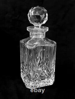 Vintage full lead hand cut crystal decanter, 8.5 inches