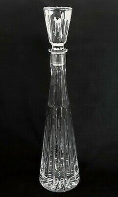 Vintage heavy full lead hand cut crystal decanter, 16 inches