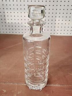 Vtg 1950's Haviland France Cut Lead Crystal Decanter With Stopper Contemporary