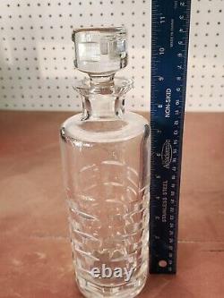 Vtg 1950's Haviland France Cut Lead Crystal Decanter With Stopper Contemporary