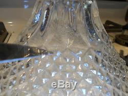 Vtg Crystal Glass Ships Decanter Diamond Cut Pattern