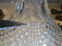 Vtg Crystal Glass Ships Decanter Diamond Cut Pattern