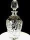 Vtg Cut Crystal Decanter With Pinwheel Hobstar Thumbprint Pattern Fluted Stopper