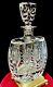 Vtg Heavy Cut Clear 24% Lead Crystal Decanter & Stopper Poland Exceptional