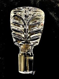 Vtg Heavy Cut Clear 24% Lead Crystal Decanter & Stopper Poland Exceptional