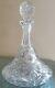 Vtg Rose Cut Crystal Lismore Waterford Decanter With Glass Stopper 11 X 8