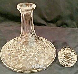 WATERFORD 10Alana Ships Decanter, Brandy Cut Crystal with Faceted Stopper-Ireland