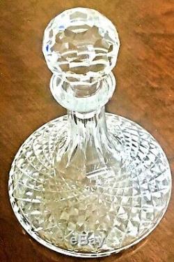 WATERFORD 10Alana Ships Decanter, Brandy Cut Crystal with Faceted Stopper-Ireland