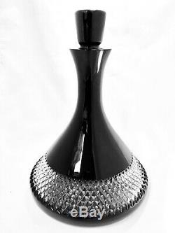 WATERFORD CRYSTAL John Rocha GORGEOUS BLACK CUT TO CLEAR DECANTER Exc. W Box
