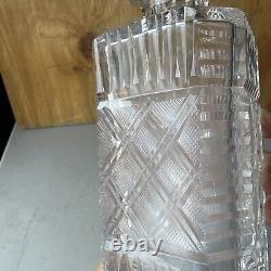 WATERFORD CRYSTAL STRAWBERRY SQUARE MASTER CUTTER DECANTER 10 with stopper