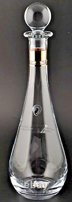 WATERFORD Clear Crystal Elegance Tall Decanter with Stopper Slovenia NIB