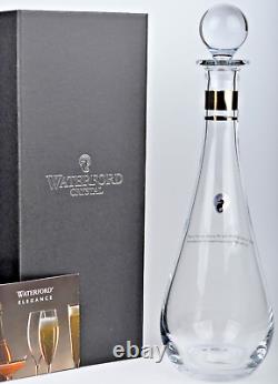 WATERFORD Clear Crystal Elegance Tall Decanter with Stopper Slovenia NIB