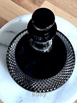 WATERFORD Jn Rocha BLACK CRYSTAL DECANTER w BOX Elegant Diamond Cut Glass SIGNED