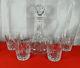 Wedgwood Wwc4 Diamond & Vertical Cuts Cut Glass Wine Decanter With 4-glasses