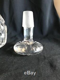 Walsh Crystal Decanter, Silver Top, Hallmarked R. P c1912, 10 1/4 Tall