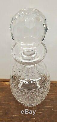 Waterford Castletown Cut Crystal Liquor Decanter With Facetted Stopper