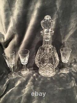 Waterford'Colleen' Brandy Decanter with Original Stopper/ with 3 sherry glass