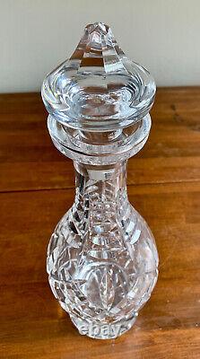Waterford Crystal Brandy Decanter Footed Signed Elegant Cut Glass Vintage