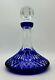 Waterford Crystal, Classic Lismore Cobalt Cut To Clear Crystal Ships Decanter