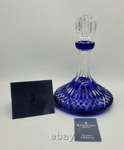 Waterford Crystal, Classic Lismore Cobalt Cut to Clear Crystal Ships Decanter