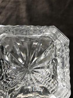 Waterford Crystal Giftware Square Whiskey Bourbon Decanter and Stopper Cut