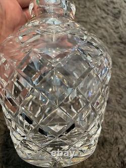 Waterford Crystal Giftware X Cuts 3 Ring Neck Liquor Bar Spirit Decanter, 9