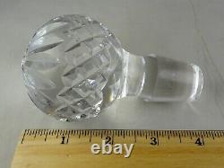 Waterford Crystal Lismore Brandy Decanter Facet Cut Stopper