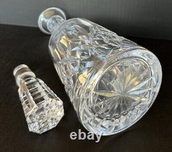 Waterford Crystal Lismore Decanter With Cut Stopper 13 Tall