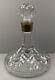Waterford Crystal Ships Whiskey Wine Decanter Gold Brass Band Top With Stopper