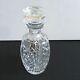 Waterford Decanter Cut Crystal Glass Bottle With Stopper Signed 9 Tall