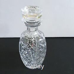 Waterford Decanter Cut Crystal Glass Bottle with Stopper Signed 9 Tall