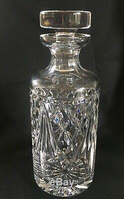 Waterford Flare & Diamond Cut Crystal Spirit Decanter & Stopper Ireland Signed