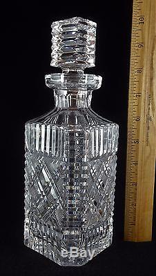 Waterford Giftware Square Decanter Heavily Cut Ireland