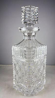 Waterford Giftware Square Decanter Heavily Cut Ireland