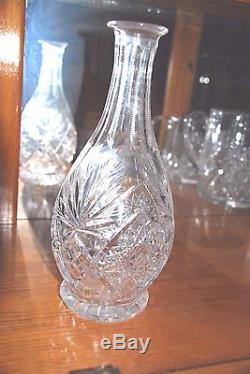 Waterford Hand Cut Crystal Wine Decanter with glass stopper Free shipping
