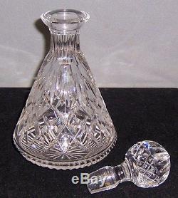 Waterford Ireland Cut Crystal Decanter & 4 White Wine Glasses Lismore Pattern
