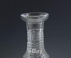 Waterford Ireland Cut Crystal Decanter Thistle, Criss Cross, Rare, Marked