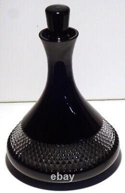 Waterford John Rocha Ships Decanter Black Cut To Clear (chip On Stopper)