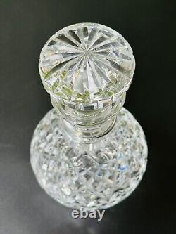 Waterford Liquor Decanter Bottle Clear Glass Cut With Stopper Diamond Panels