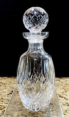 Waterford Lismore Crystal Vertical Cut Whiskey Liquor Decanter Stopper Ireland